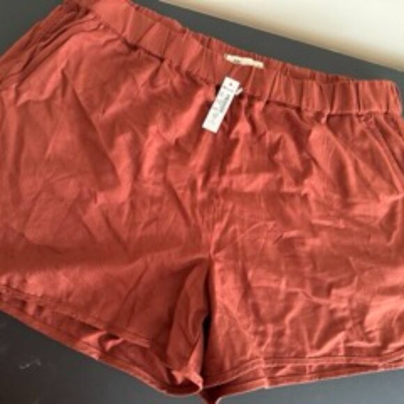 NWT Madewell Pull-on Shorts in Dusty Redwood - Size L - Picture 6 of 10
